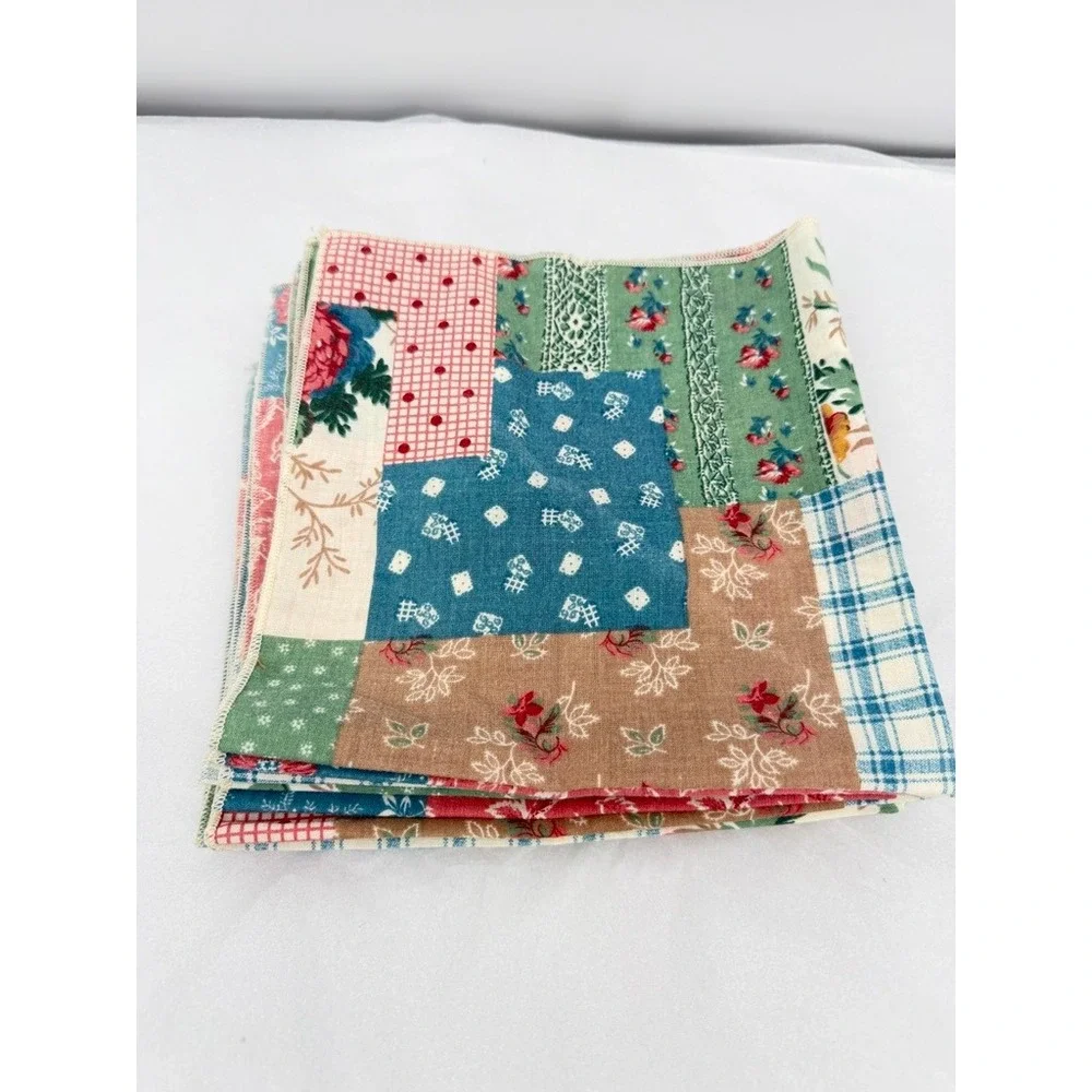 Handkerchief Bandana Patchwork Floral Plaid Polka Dot Cottage Core Boho Square